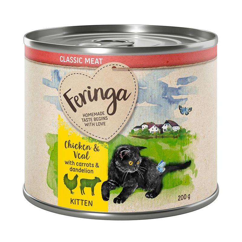 Bitiba Feringa Classic Meat Kitten 24 x 200 g Alimento umido per gattini Spedizione Gratuita
