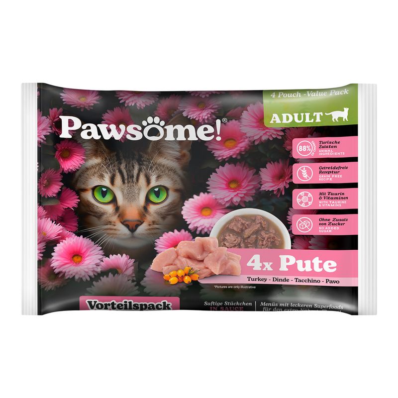 Bitiba Pawsome Adult 4 x 85 g umido per gatto Offerta settimanale