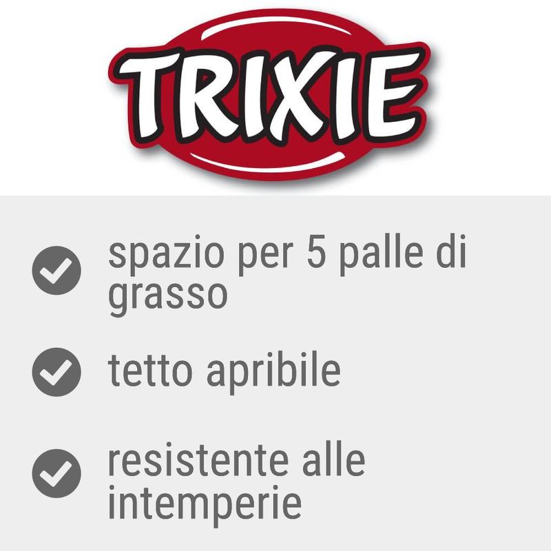 Bitiba Mangiatoia per palle di grasso Trixie con tetto Discount Store per i nuovi prodotti