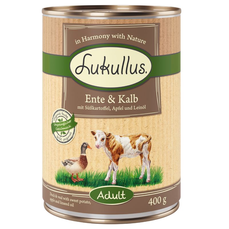 Bitiba Provalo Lukullus Senza Cereali 6 x 300 / 400 g / 800 g umido cane Nuovi prodotti