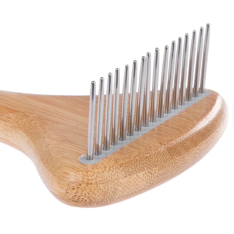 Bitiba kooa Pettine a rastrello in bambù con denti rotanti Convenienza
