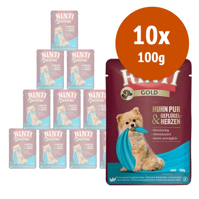 Bitiba RINTI Gold 10 x 100 g Alimento umido per cani Offerta per la Festa della Mamma
