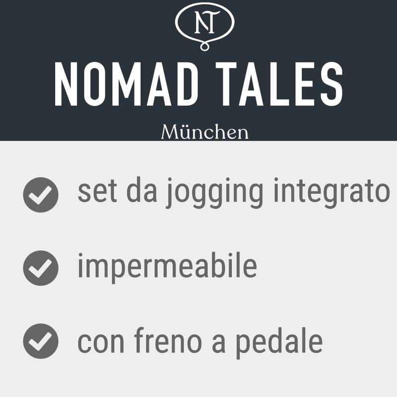 Bitiba Rimorchio per bici Nomad Tales Spirit ebony / tangerine per cane Offerte speciali