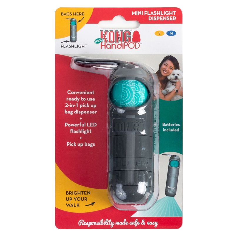 Bitiba KONG HandiPOD Mini Dispenser di sacchetti igienici & Torcia Super Saving Price