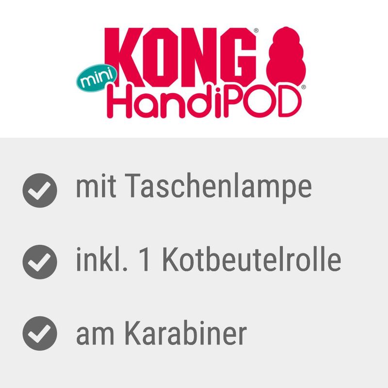 Bitiba KONG HandiPOD Mini Dispenser di sacchetti igienici & Torcia Super Saving Price