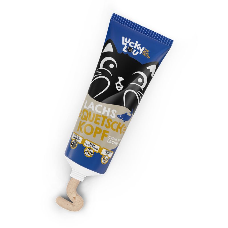 Bitiba Lucky Lou Squeeze Heads Salmone Snack per gatto Solo un giorno rimasto