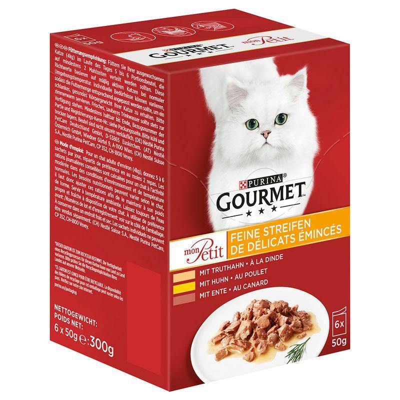 Bitiba Fai scorta Gourmet Mon Petit 48 x 50 g Alimento umido per gatti Limitato a 3 giorni