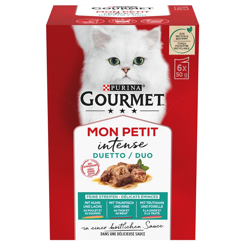 Bitiba Fai scorta Gourmet Mon Petit 48 x 50 g Alimento umido per gatti Limitato a 3 giorni