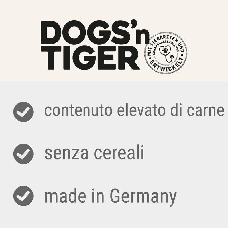 Bitiba Fai scorta Dogs'n Tiger Adult 12 x 400 g umido cane Shopping Online