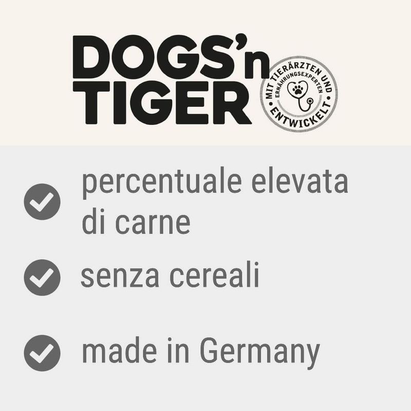 Bitiba Dogs'n Tiger Menù Gourmet 12 x 800 g Umido per cane Vendita Calda