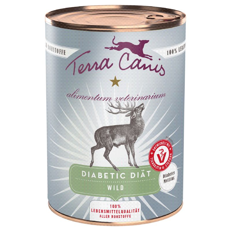 Bitiba Terra Canis Alimentum Veterinarium Diabetic Diet 12 x 400 g umido per cane Vendite Flash