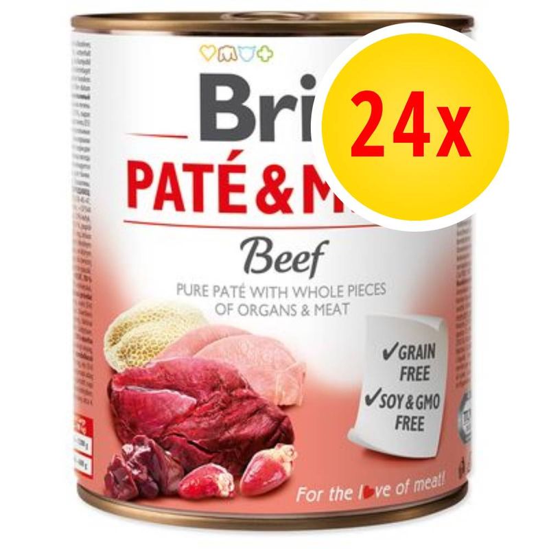 Bitiba Fai scorta Brit Paté & Meat Adult 24 x 800 g umido per cane Moda