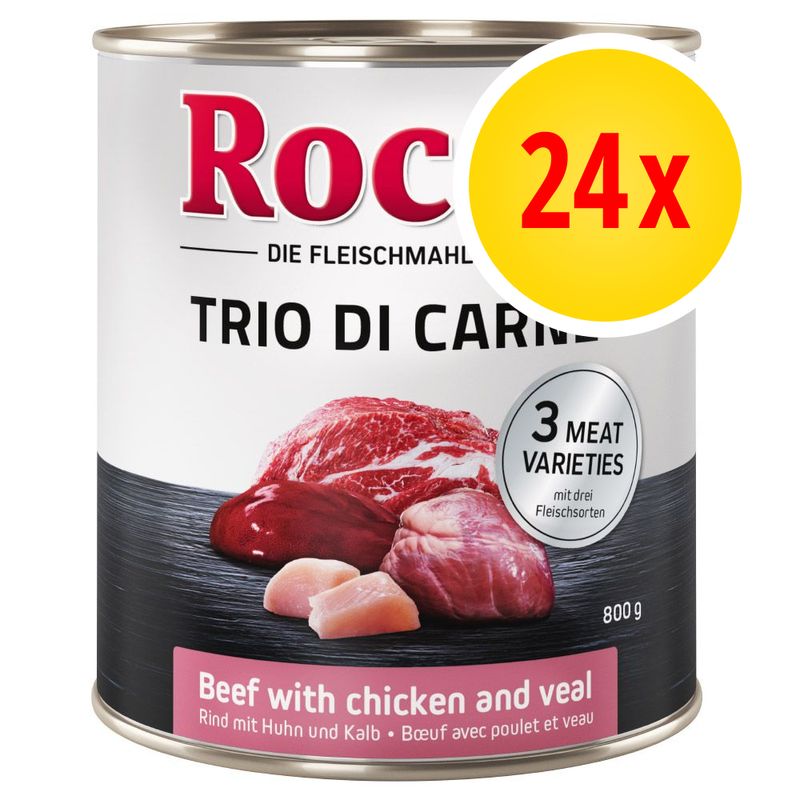 Bitiba Fai scorta Rocco Classic Trio di Carne 24 x 800 g Alimento umido per cani