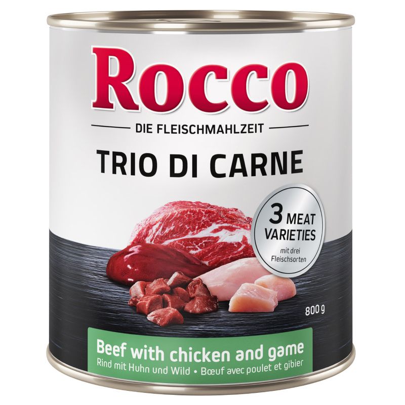 Bitiba Fai scorta Rocco Classic Trio di Carne 24 x 800 g Alimento umido per cani Cyber Monday
