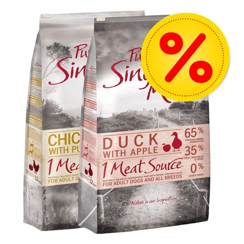 Bitiba Fai scorta Purizon Single Meat Adult 2 x 12 kg Crocchette per cani
