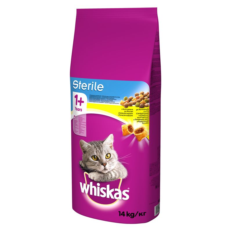 Bitiba Multipack 2 x 14 kg Whiskas Crocchette per gatti Offerta Giorno del Papà