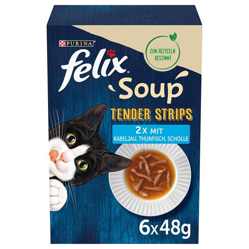 Bitiba Felix Soup Filetti 12 x 48 g Alimento umido per gatti Esporta salva