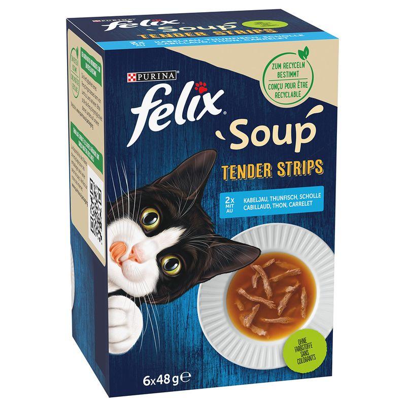 Bitiba Felix Soup Filetti 12 x 48 g Alimento umido per gatti Esporta salva