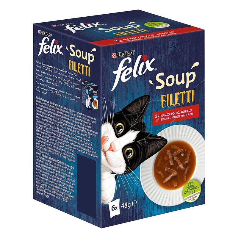 Bitiba Felix Soup Filetti 12 x 48 g Alimento umido per gatti Esporta salva