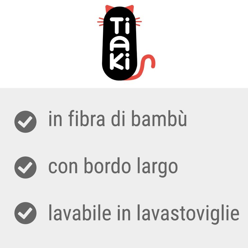 Bitiba Ciotola in bambù per gatti TIAKI Soddisfazione Garantita
