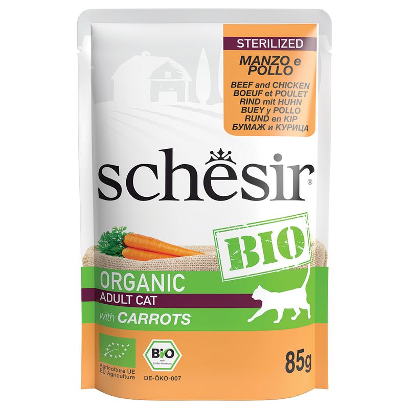 Bitiba Schesir Bio Buste 8 x 85 g Umido per gatto Fino Al -60%