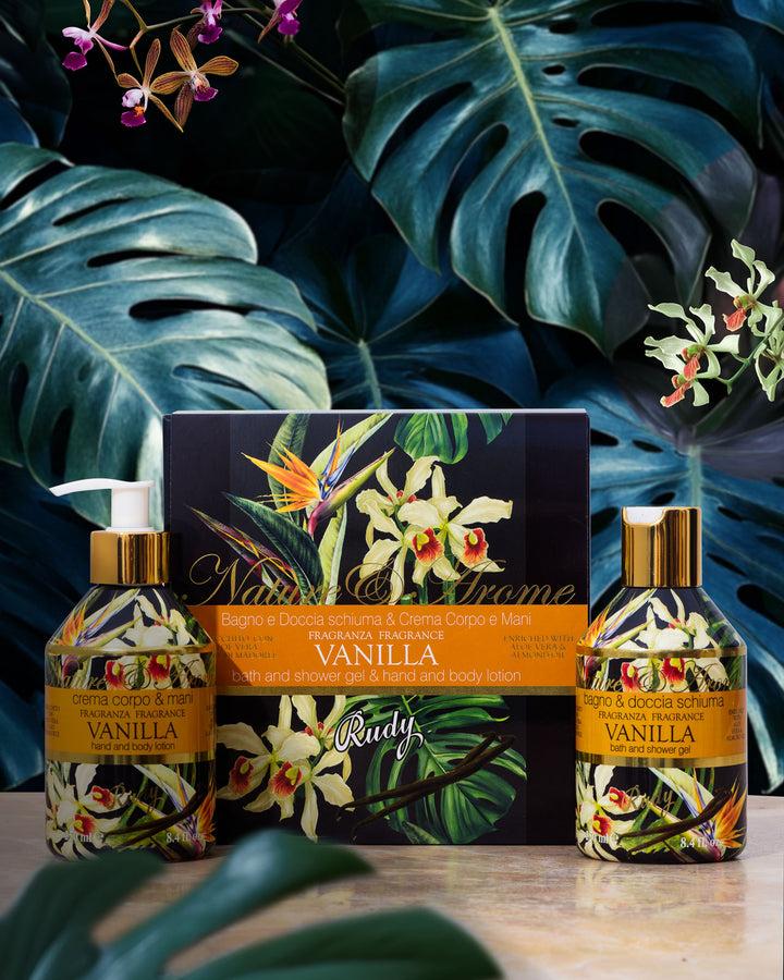 Rudy Profumi Scatola regalo con Crema Corpo & Mani + Bagno & Doccia Schiuma 250 mLNature&AromeLinea Vanilla Promozione