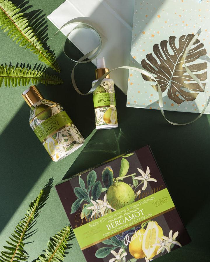 Rudy Profumi Scatola regalo con Bagno & Doccia Schiuma 250 mL + Acqua Profumata 100 mLNature&AromeLinea Bergamot Soddisfazione Garantita