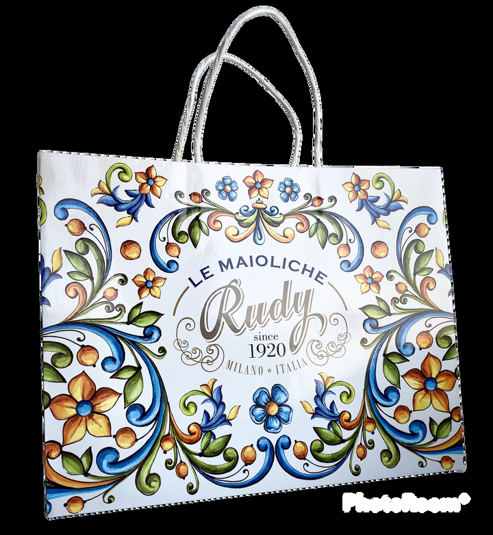 Rudy Profumi Sacchetto regalo grandeMaiolicheL 30+P 8+H 23
